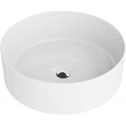 LaVita Merida Slim umywalka 37x37 cm okrągła nablatowa biały połysk