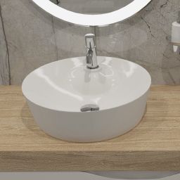 LaVita Caribe umywalka 43x,5x43,5 cm nablatowa biały połysk