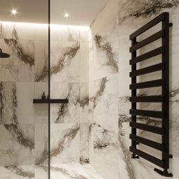 Luxrad Scala New grzejnik łazienkowy dekoracyjny 84x40 cm czarny SCN08400400S040