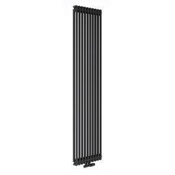 Luxrad Columnus 2 grzejnik dekoracyjny 180x47 cm podłączenie dolne czarny COL21800470S040ZDC