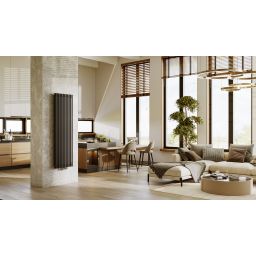 Luxrad Columnus 3 grzejnik dekoracyjny 180x47 cm podłączenie dolne czarny COL31800470S040ZDC