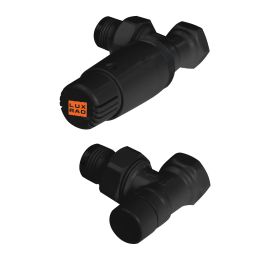 Luxrad zestaw termostatyczny kątowy czarny mat KT9005MAT