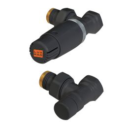 Luxrad zestaw termostatyczny kątowy grafit struktura KTS007