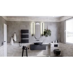 Zestaw Luxrad Nobile Elektro grzejnik elektryczny 87x50 cm z grzałką biały połysk (NOB8705009003ERG, GLX300B)