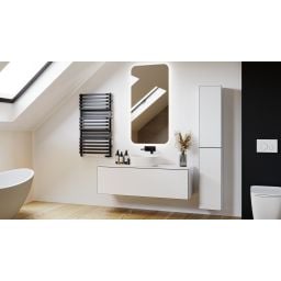 Luxrad Plus New grzejnik łazienkowy dekoracyjny 114x53 cm czarny PLUN1140530S040