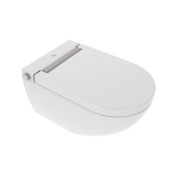 Major&Maker Royal + Coral Black toaleta myjąca ze stelażem i przyciskiem wisząca bez kołnierza biała I65S200302B