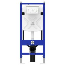 Major&Maker Royal + Coral White toaleta myjąca ze stelażem i przyciskiem wisząca bez kołnierza biała I65S200302W