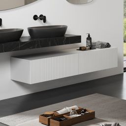 Meissen Keramik Kontra szafka 60x45x30 cm boczna wisząca biała S1004-001