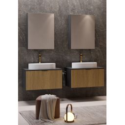 Meissen Keramik Werta szafka 40x17x79,5 cm boczna wisząca antracyt S1005-003