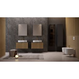 Meissen Keramik Werta szafka 40x29,8x160 cm boczna wisząca antracyt S1005-005