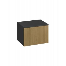 Meissen Keramik Werta szafka z blatem 59,8x45x42,1 cm podumywalkowa wisząca antracyt S1005-008