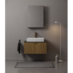 Meissen Keramik Werta szafka z blatem 59,8x45x42,1 cm podumywalkowa wisząca antracyt S1005-008