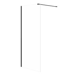 Meissen Keramik Kontra ścianka prysznicowa walk-in 90 cm czarny mat/szkło przezroczyste S169-005
