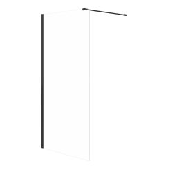 Meissen Keramik Kontra ścianka prysznicowa walk-in 100 cm czarny mat/szkło przezroczyste S169-006