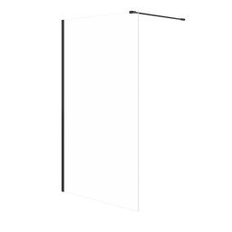 Meissen Keramik Kontra ścianka prysznicowa walk-in 120 cm czarny mat/szkło przezroczyste S169-007