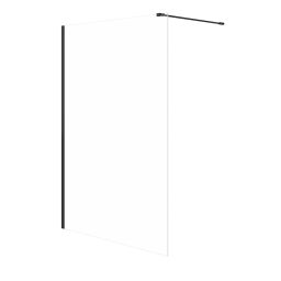 Meissen Keramik Kontra ścianka prysznicowa walk-in 140 cm czarny mat/szkło przezroczyste S169-008