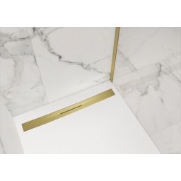 Meissen Keramik Kontra brodzik kwadratowy z maskownicą 90x90 cm biały S207-001