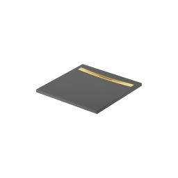 Meissen Keramik Kontra brodzik kwadratowy z maskownicą 90x90 cm grafitowy S207-002
