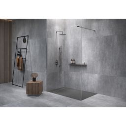 Meissen Keramik Kontra brodzik prostokątny z maskownicą 140x90 cm grafitowy S207-008