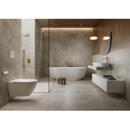 Meissen Keramik Kontra brodzik prostokątny z maskownicą 140x90 cm biały S207-013