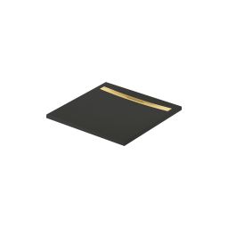 Meissen Keramik Kontra brodzik kwadratowy z maskownicą 90x90 cm czarny S207-015