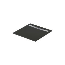 Meissen Keramik Kontra brodzik kwadratowy z maskownicą 90x90 cm czarny S207-019