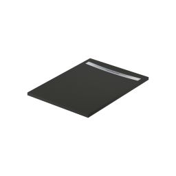 Meissen Keramik Kontra brodzik prostokątny z maskownicą 120x90 cm czarny S207-031
