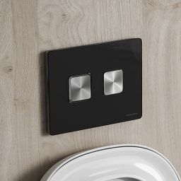 Meissen Keramik Dekora Square przycisk spłukujący szkło czarne/stal K97-442