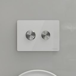 Meissen Keramik Dekora Circle przycisk spłukujący szkło białe/stal K97-443