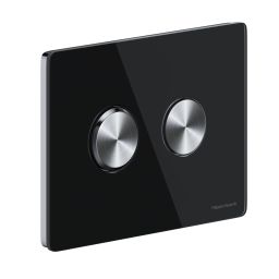 Meissen Keramik Dekora Circle przycisk spłukujący szkło czarne/stal nierdzewna K97-441