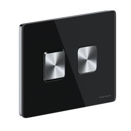 Meissen Keramik Dekora Square przycisk spłukujący szkło czarne/stal K97-442