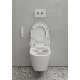 Meissen Keramik Dekora Circle przycisk spłukujący szkło białe/stal K97-443