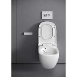 Meissen Keramik Dekora Square przycisk spłukujący szkło białe/stal K97-444