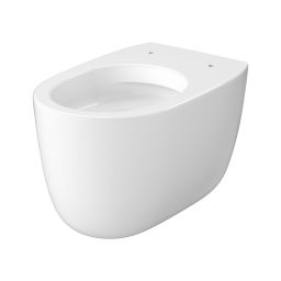 Meissen Keramik Kontra miska WC wisząca bez kołnierza ze spłukiwaniem wirowym biały połysk K689-002