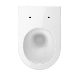 Meissen Keramik Werta miska WC wisząca bez kołnierza ze spłukiwaniem wirowym biały połysk K691-005