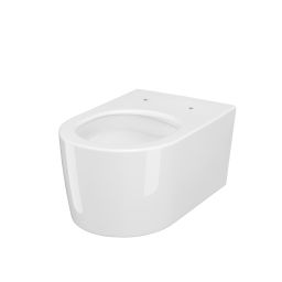 Meissen Keramik Werta miska WC wisząca bez kołnierza ze spłukiwaniem wirowym biały połysk K691-005