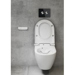 Meissen Keramik Genera Ultimate Oval toaleta myjąca wisząca biała/czarna S701-514