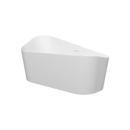 Meissen Keramik Kontra wanna wolnostojąca 169,5x75,5 cm prostokątna biała S301-358