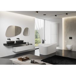 Meissen Keramik Kontra wanna wolnostojąca 169,5x75,5 cm prostokątna biała S301-358
