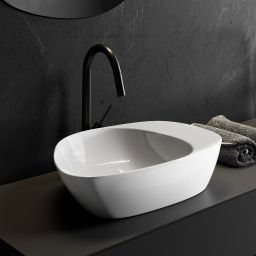 Meissen Keramik Kontra umywalka 48x40 cm nablatowa asymetryczna biała K682-005