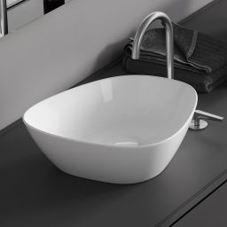 Meissen Keramik Kontra umywalka 39x37 cm nablatowa asymetryczna biała K682-007