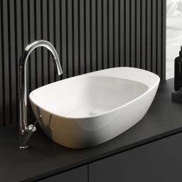 Meissen Keramik Kontra umywalka 60x40 cm nablatowa asymetryczna biały mat K682-008