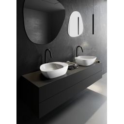 Meissen Keramik Kontra umywalka 48x40 cm nablatowa asymetryczna biała K682-005