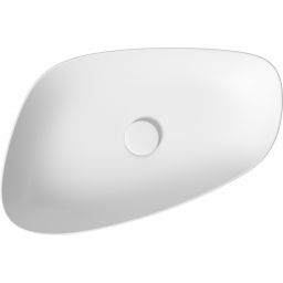 Meissen Keramik Kontra umywalka 60x40 cm nablatowa asymetryczna biały mat K682-010