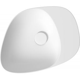 Meissen Keramik Kontra umywalka 48x40 cm nablatowa asymetryczna biały mat K682-012