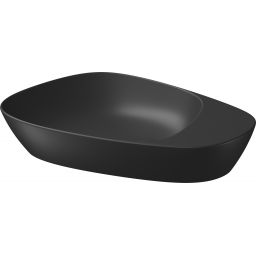 Meissen Keramik Kontra umywalka 60x40 cm nablatowa asymetryczna antracyt mat K682-015