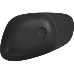 Meissen Keramik Kontra umywalka 60x40 cm nablatowa asymetryczna antracyt mat K682-015