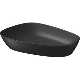 Meissen Keramik Kontra umywalka 60x40 cm nablatowa asymetryczna antracyt mat K682-017