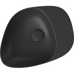 Meissen Keramik Kontra umywalka 48x40 cm nablatowa asymetryczna antracyt mat K682-019