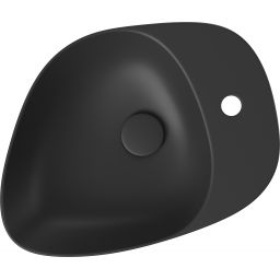 Meissen Keramik Kontra umywalka 48x40 cm nablatowa asymetryczna antracyt mat K682-020